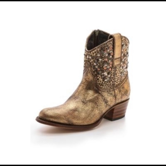 FRYE Deborah studded metallic western boots - Picture 3 of 13